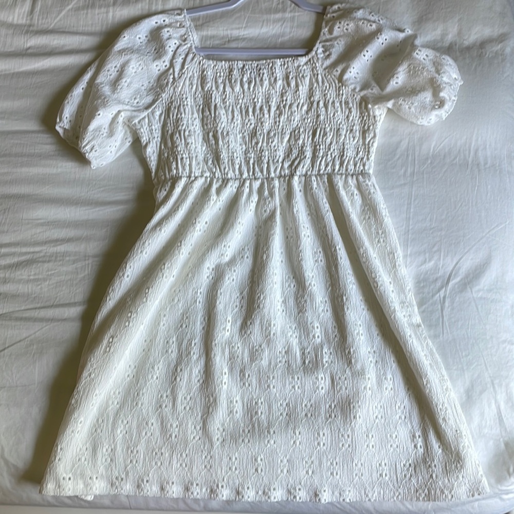 Dainty White Eyelet Dress